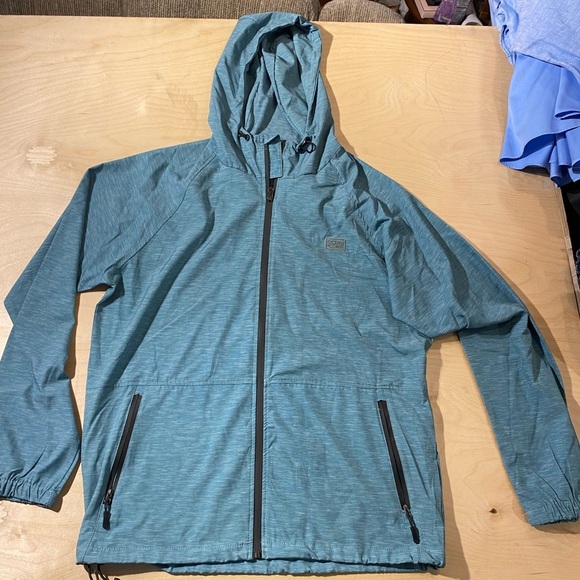 Ocean Coast Men's Teal Hooded Jacket Large (LW) - Picture 2 of 11